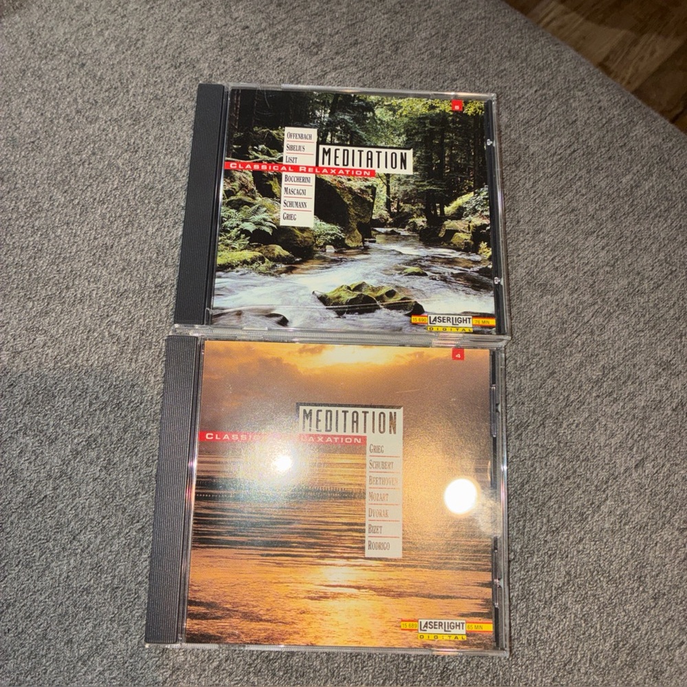 Meditation: Classical Relaxation Volume 4 &5 CD Lot Laserlight Various Artists